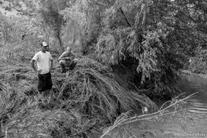 Helper - Courtney and Josh Seal continue to search the Price River for the body of their missing one-year-old son Jayden, who was washed away when a flash flood slammed into the family's vehicle July 30. The couple's 5-year-old son Levi died in the accident.; 8.17.2006