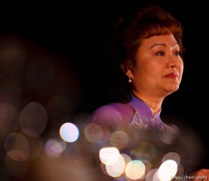 Salt Lake City - Kim Phuc Phan Ti, the girl from the famous Vietnam napalm photo, was the keynote speaker at the YWCA Centennial Leader Luncheon at the Salt Palace Convention Center.  ; 9.22.2006