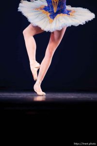 Salt Lake City - Ballet West soloist Peggy Dolkas performs in a dress rehearsal at the Capitol Theatre.