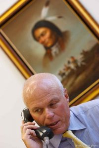 Salt Lake City - Special fiduciary Bruce R. Wisan working in his office. Wisan is a court-appointed fiduciary managing the United Effort Plan (UEP) property trust that FLDS leader Warren Jeffs once oversaw.; 5.01.2007