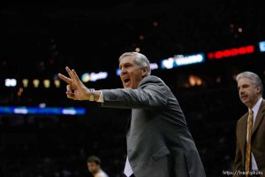 San Antonio - Jazz coach Jerry Sloan, 2nd quarter. Utah Jazz vs. San Antonio Spurs, Western Conference Finals game five at the AT&T Center. 5.30.2007