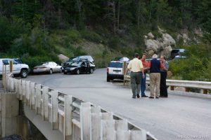 Huntington - Robert Murray, Murray Energy Corporation President and CEO, walks off after speaking to reporters Friday evening at the command post for the Crandall Canyon Mine rescue effort.