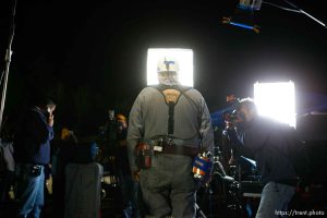 Huntington - Robert Murray, president and CEO of Ohio-based Murray Energy Corp, speaks to reporters at the command post in full miners gear before dawn Saturday morning (4am).