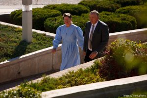 Lamar Johnson and unidentified woman. St. George - Polygamous sect leader Warren Jeffs was sentenced Tuesday, November 20, 2007 after being found guilty on two counts of rape as an accomplice, in St. George, Utah. Jeffs, head of the Fundamentalist Church of Jesus Christ of Latter Day Saints, was found guilty of two counts of rape as an accomplice for allegedly coercing the marriage and rape of a 14-year-old follower to her 19-year-old cousin in 2001. ; 11.20.2007