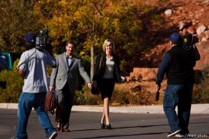 Warren Jeffs attorneys Walter Bugden and Tara Isaacson. St. George - Polygamous sect leader Warren Jeffs was sentenced Tuesday, November 20, 2007 after being found guilty on two counts of rape as an accomplice, in St. George, Utah. Jeffs, head of the Fundamentalist Church of Jesus Christ of Latter Day Saints, was found guilty of two counts of rape as an accomplice for allegedly coercing the marriage and rape of a 14-year-old follower to her 19-year-old cousin in 2001. ; 11.20.2007