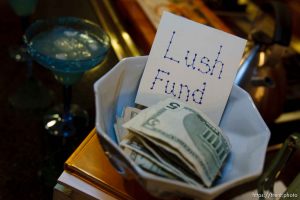 Salt Lake City - A small dish for donations to the 