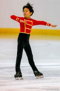 Salt Lake City - 9-year-old Nathan Chen, of Salt Lake City, competes in the 2008 U.S. Junior Figure Skating Championships Saturday, December 2, 2007 at the Salt Lake City Sports Complex. Chen scored a 45.27 in the boys free skate, which put him into first place at that point in the competition