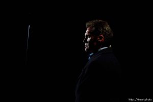 Eldorado - Reporter Mike Watkiss the night Texas law enforcement breaches and searches the building on the YFZ Ranch outside of Eldorado, Texas. 04.05.2008