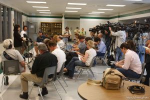 Eldorado - Marleigh Meisner, of the Texas Child Protective Services, confirms at a press conference that the CPS has removed a total of 159 children and 60 adults from the YFZ 