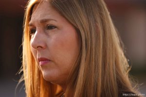 San Angelo - Debra Brown, executive director for children at risk of Texas Child Protective Services, says the agency is going through various books on the FLDS people to gain some understanding of their situation, as she spoke to reporters at Fort Concho Monday, April 7, 2008, where women and children from the YFZ Ranch have been taken.