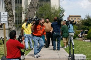San Angelo -  A hearing at the 51st District Court Wednesday, April 9, 2008, where a judge ruled three members of the FLDS polygamous sect have the legal right to challenge the massive search underway on their property near Eldorado, the YFZ 