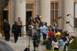 San Angelo -  A hearing at the 51st District Court Wednesday, April 9, 2008, where a judge ruled three members of the FLDS polygamous sect have the legal right to challenge the massive search underway on their property near Eldorado, the YFZ 