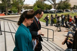 San Angelo -  A hearing at the 51st District Court Wednesday, April 9, 2008, where a judge ruled three members of the FLDS polygamous sect have the legal right to challenge the massive search underway on their property near Eldorado, the YFZ 