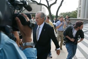 San Angelo -  A hearing at the 51st District Court Wednesday, April 9, 2008, where a judge ruled three members of the FLDS polygamous sect have the legal right to challenge the massive search underway on their property near Eldorado, the YFZ 