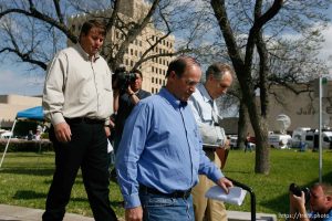 San Angelo -  A hearing at the 51st District Court Wednesday, April 9, 2008, where a judge ruled three members of the FLDS polygamous sect have the legal right to challenge the massive search underway on their property near Eldorado, the YFZ 