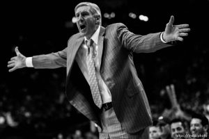 Utah Jazz head coach Jerry Sloan