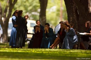 Eldorado - at the Schleicher County Courthouse Tuesday, July 22, 2008, where a grand jury met to hear evidence of possible crimes involving FLDS church members from the YFZ ranch.  andrea sloan