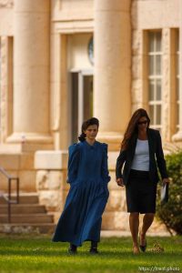 Eldorado - at the Schleicher County Courthouse Tuesday, July 22, 2008, where a grand jury met to hear evidence of possible crimes involving FLDS church members from the YFZ ranch.
