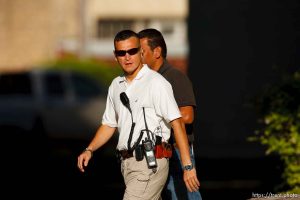 Eldorado - at the Schleicher County Courthouse Tuesday, July 22, 2008, where a grand jury met to hear evidence of possible crimes involving FLDS church members from the YFZ ranch.