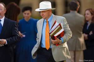 Eldorado - at the Schleicher County Courthouse Tuesday, July 22, 2008, where a grand jury met to hear evidence of possible crimes involving FLDS church members from the YFZ ranch.