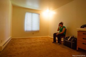Holladay - Newly-arrived Iraqi refugee Nada Shammar in her Holladay apartment Tuesday August 26, 2008.