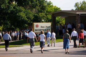 Blanding - Hundreds turned out to the San Juan Mortuary Monday evening, June 15, 2009 to pay their respects at the viewing of Blanding physician James Redd, who took his own life after being charged with a felony count of trafficking in archaeological artifacts protected by federal law.