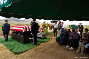 Washakie - Leland Pubigee, an elder in the Northwestern Band of the Shoshone, has died. This is the address of the North Stake Center (LDS), where his funeral will be. Leland will be buried at the Washakie Cemetery, an isolated dry patch that is part of the 400 acres the Northwestern Band has near the Idaho border, the last of its ancestral lands.  Saturday, July 18, 2009.