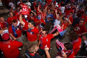 Sandy - USA vs. El Salvador FIFA World Cup Qualifier Soccer Saturday, September 5 2009 at Rio Tinto Stadium.  American Outlaws pre-game tailgate