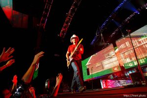 Country superstar Brad Paisley performs at Usana Amphitheater Saturday, September 19 2009 in West Valley City.