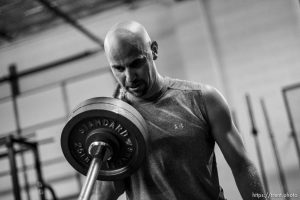 Trent Nelson  |  The Salt Lake Tribune
Zach Lund training at Gym Jones Tuesday, September 29 2009 in Salt Lake City.
