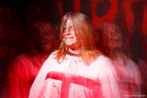 katarina herrera, tana oddo, alexis bresina, tamara johnson Nightmare Mansion is a brand new haunted house owned by the Castle of Chaos. Nightmare Mansion is home to four levels of fear, each progressively scarier than the last. The first show, Nightmare in 3D, consists of 3D art painted by nationally renowned artist, Stuart Smith. 3D glasses will be provided, this is the only Smith show in Utah. If you dare to go further, the next show takes you deeper into the nightmare and into the basement mortuary, for the Haunted Mansion. The third show, Taken Asylum is a little twisted, the patients are taking over the mental hospital. The last show, The Dungeon is just downright brutal, envision a prison housing only the worst criminal offenders. Saturday, October 3 2009 in Taylorsville.