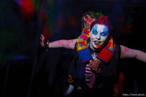 Ashley Moore is a psychotic clown Nightmare Mansion is a brand new haunted house owned by the Castle of Chaos. Nightmare Mansion is home to four levels of fear, each progressively scarier than the last. The first show, Nightmare in 3D, consists of 3D art painted by nationally renowned artist, Stuart Smith. 3D glasses will be provided, this is the only Smith show in Utah. If you dare to go further, the next show takes you deeper into the nightmare and into the basement mortuary, for the Haunted Mansion. The third show, Taken Asylum is a little twisted, the patients are taking over the mental hospital. The last show, The Dungeon is just downright brutal, envision a prison housing only the worst criminal offenders. Saturday, October 3 2009 in Taylorsville.