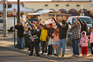 fans line state street. Celebration for Real Salt Lake's MLS Cup win Tuesday, November 24 2009.