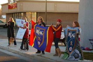 fans line state street. Celebration for Real Salt Lake's MLS Cup win Tuesday, November 24 2009.