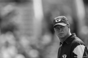 Trent Nelson  |  The Salt Lake Tribune BYU coach Bronco Mendenhall during pre-game, BYU vs. Florida State, college football Saturday, September 18, 2010 at Doak Campbell Stadium in Tallahassee, Florida.