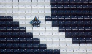 Trent Nelson  |  The Salt Lake Tribune
A BYU football fan sits in the rain awaiting the start of the BYU vs. Wyoming college football game Saturday, October 23, 2010 at LaVell Edwards Stadium in Provo.