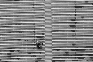 Trent Nelson  |  The Salt Lake Tribune
BYU vs. Colorado State, college football, Saturday, November 13, 2010. fans in empty stands pre-game