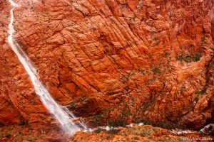 Trent Nelson  |  The Salt Lake Tribune A mammoth waterfall outside of St. George, formed by rainwater, Wednesday, December 22, 2010.