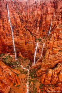 Trent Nelson  |  The Salt Lake Tribune A mammoth waterfall outside of St. George, formed by rainwater, Wednesday, December 22, 2010.