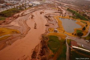 Trent Nelson  |  The Salt Lake TribuneAerial views of flooding in St. George, Wednesday, December 22, 2010. Southgate golf course.