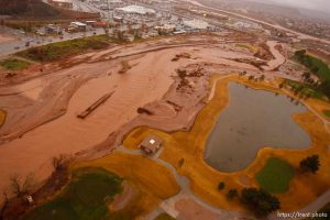 Trent Nelson  |  The Salt Lake TribuneAerial views of flooding in St. George, Wednesday, December 22, 2010. Southgate golf course.