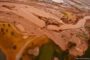 Trent Nelson  |  The Salt Lake TribuneAerial views of flooding in St. George, Wednesday, December 22, 2010. Southgate golf course.