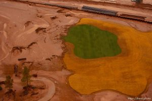 Trent Nelson  |  The Salt Lake TribuneFlood damage at the Southgate Golf Course , Wednesday, December 22, 2010.