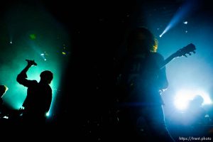 Trent Nelson  |  The Salt Lake Tribune
Gerard Way, Ray Toro, My Chemical Romance at In The Venue in Salt Lake City, Utah, Friday, April 8, 2011.