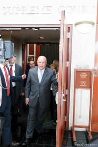 Trent Nelson  |  The Salt Lake Tribune Bruce Wisan walks out of the Utah Supreme Court, after arguments were heard in Salt Lake City, Utah, Tuesday, April 12, 2011, on cases involving the FLDS Church's United Effort Plan (UEP) land trust.