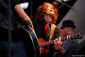 Trent Nelson  |  The Salt Lake Tribune
Brandi Carlile performs at the Summer Solstice concert at Library Square in Salt Lake City, Utah on Saturday, June 18, 2011