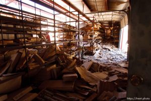 Trent Nelson  |  The Salt Lake Tribune Investigators from the West Valley City police department search an abandoned warehouse in the Ward Mining District south of Ely, Nevada, on Friday August 19, 2011 as part of the investigation into the 2009 disappearance of Susan Powell,