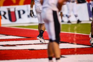 Trent Nelson  |  The Salt Lake Tribune Herriman's David Christensen pukes. Herriman vs. Riverton High School football at Rice-Eccles Stadium in Salt Lake City, Utah, Saturday, August 27, 2011.