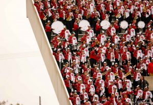 Trent Nelson  |  The Salt Lake Tribune Utah marching band during the second quarter, Utah vs. Arizona State, college football at Rice-Eccles Stadium in Salt Lake City, Utah, Saturday, October 8, 2011.