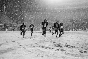 Trent Nelson  |  The Salt Lake Tribune Hurricane's Adam Thompson, Alex Sefita, Brian Scott, Bryan Lee, Thurman Joe. Hurricane defeated Desert Hills 21-0 in the 3A State Championship high school football game at Rice-Eccles Stadium in Salt Lake City, Utah, Friday, November 18, 2011.
